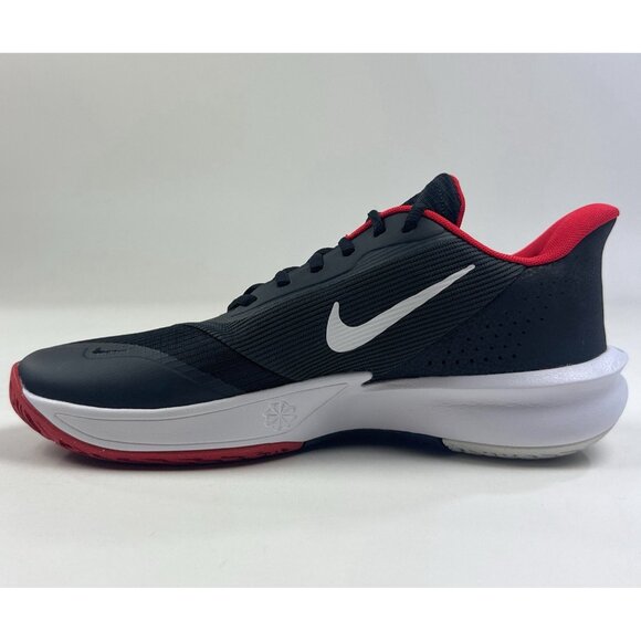 Nike Precision VII 7 Mens Size 9.5 Black Red White Shoes Basketball FN4322-002 - Picture 3 of 9